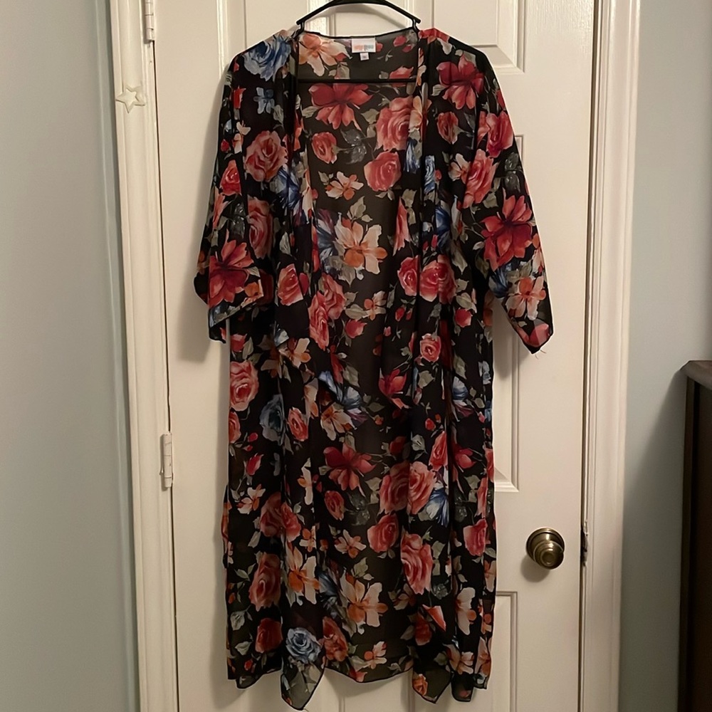 LuLaRoe Open Front Floral Cardigan